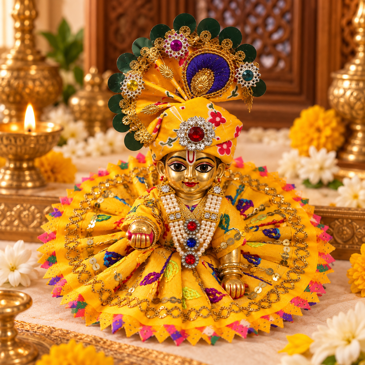 Laddu Gopal Shringar Combo Set