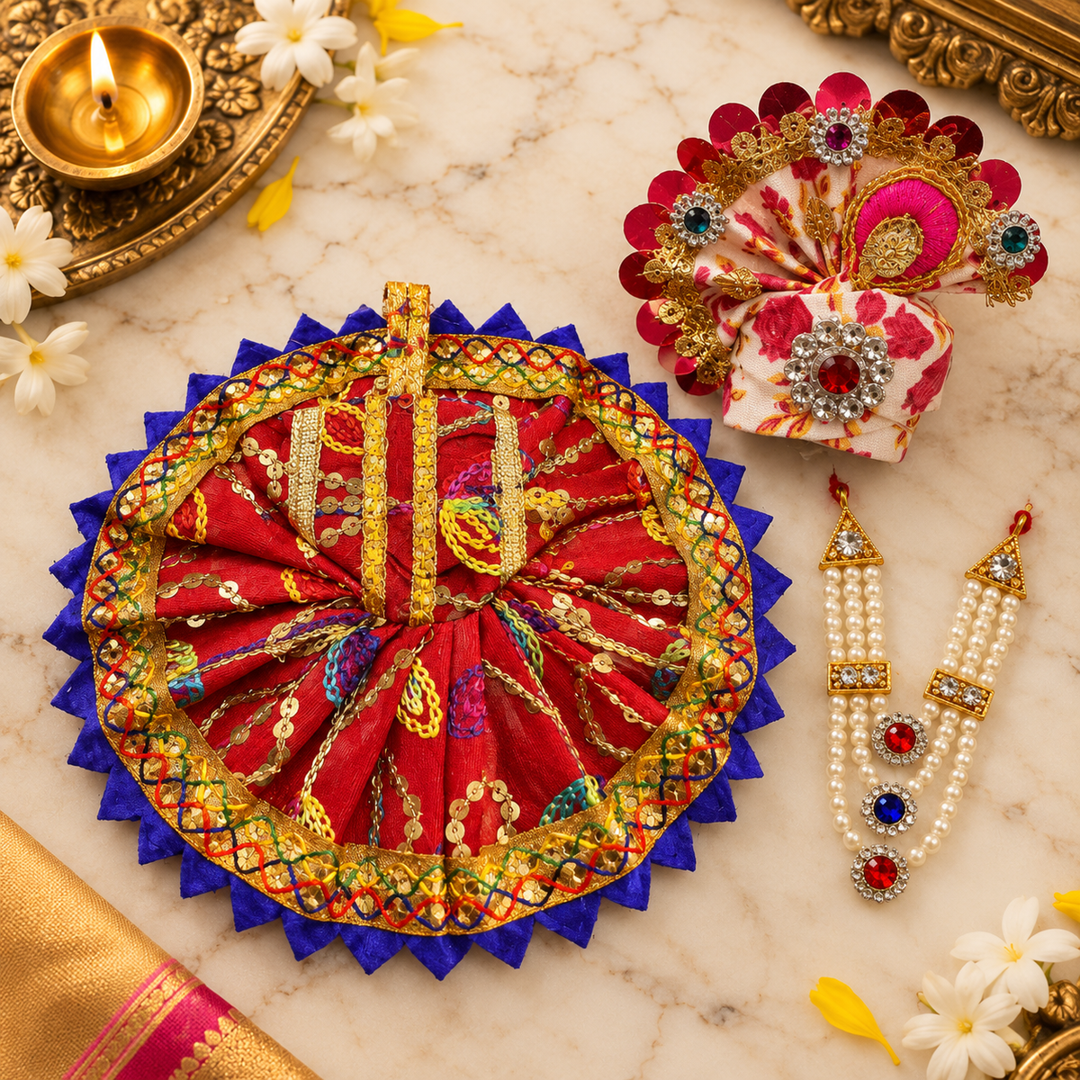 Laddu Gopal Shringar Combo Set
