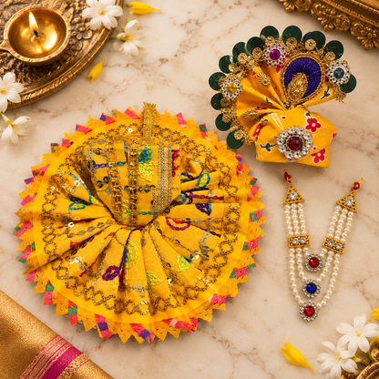 Laddu Gopal Shringar Combo Set