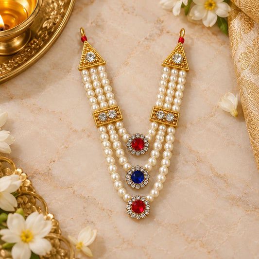 Triveni Pearl Mala for Laddu Gopal