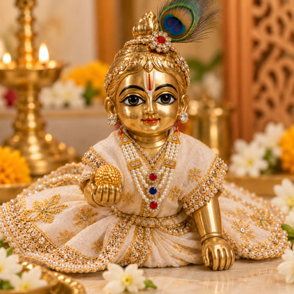 Triveni Pearl Mala for Laddu Gopal