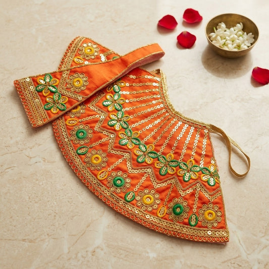 Mata Rani Embroidered Poshak Brindabani Design