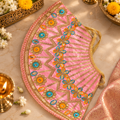 Mata Rani Embroidered Poshak Brindabani Design