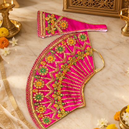Mata Rani Embroidered Poshak Brindabani Design