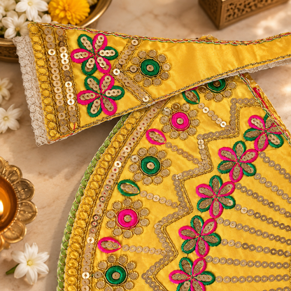 Mata Rani Embroidered Poshak Brindabani Design