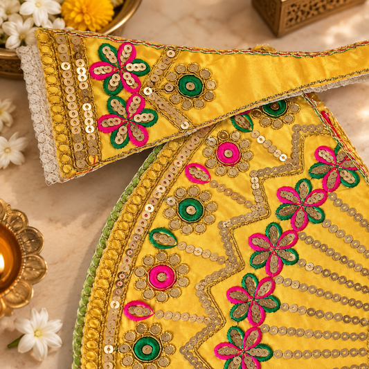 Mata Rani Embroidered Poshak Brindabani Design